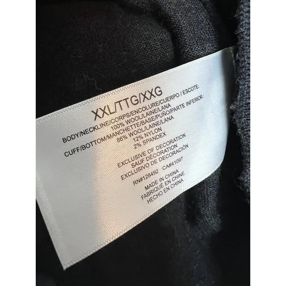 Greg Norman Men's Long Sleeve Crew Neck Pullover Wool Sweater Size XXL Gray